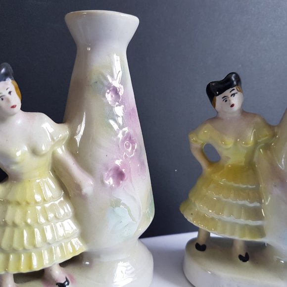 Brazilian Ladies Bud Vases Set (2) - Picture 3 of 6